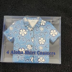 4 Aloha Shirt Coasters